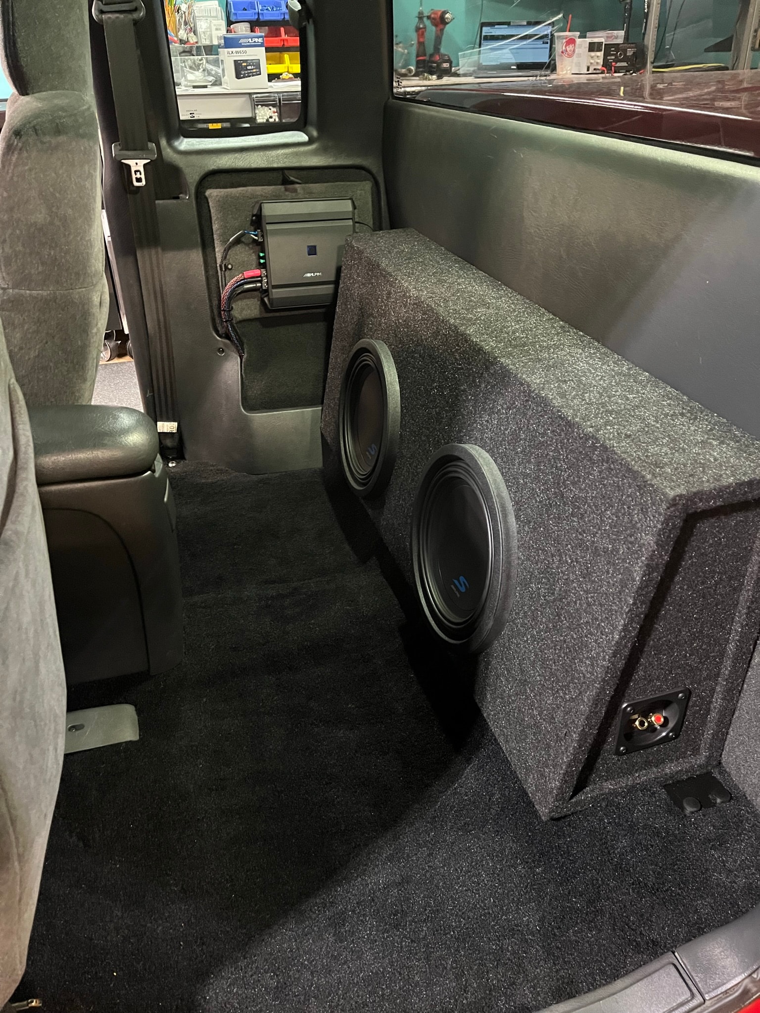 Alpine amplifier & Sub Install Chevrolet s10 — professional car audio install bowling green VA area